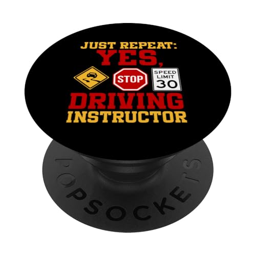 Wiederholen Sie einfach Ja Fahrlehrer PopSockets Klebender PopGrip Wiederholen Sie einfach Ja Fahrlehrer PopSockets Klebender PopGrip von Funny Driving School Instructor Students Driver