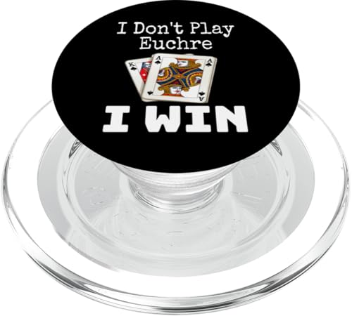 Lustig, ich spiele nicht Euchre, ich gewinne einen Kartenspielabend, Sarkasmus PopSockets PopGrip für MagSafe von Funny Euchre Gifts