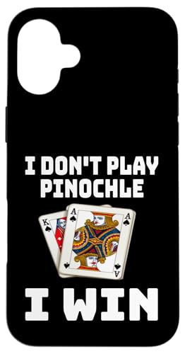 Lustig Ich spiele Pinochle nicht Ich gewinne Kartenspielabend Sarkasmus Hülle für iPhone 16 Plus von Funny Euchre Gifts