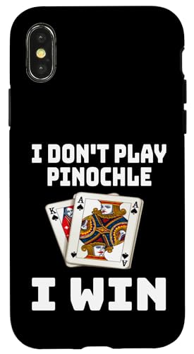 Lustig Ich spiele Pinochle nicht Ich gewinne Kartenspielabend Sarkasmus Hülle für iPhone X/XS von Funny Euchre Gifts