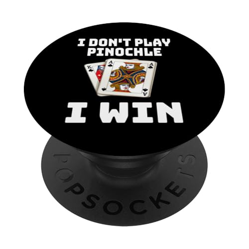Lustig Ich spiele Pinochle nicht Ich gewinne Kartenspielabend Sarkasmus PopSockets Klebender PopGrip von Funny Euchre Gifts
