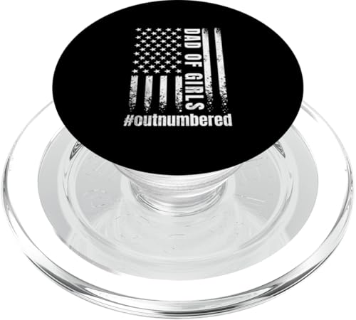 Dad of Girls Outnumbered Flagge der USA Lustiger Vatertag für Männer PopSockets PopGrip für MagSafe von Funny Father's Day Gear