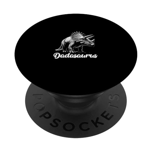 Dadasaurus Cool Triceratops Dinosaurier Lustig Vatertag Männer PopSockets Klebender PopGrip von Funny Father's Day Gear