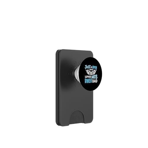 Ein Junge, der ihren Biker-Vater liebt Lustiger Junge Papa Herren Kinder PopSockets PopWallet für MagSafe Ein Junge, der ihren Biker-Vater liebt Lustiger Junge Papa Herren Kinder PopSockets PopWallet für MagSafe von Funny Father's Day Gear