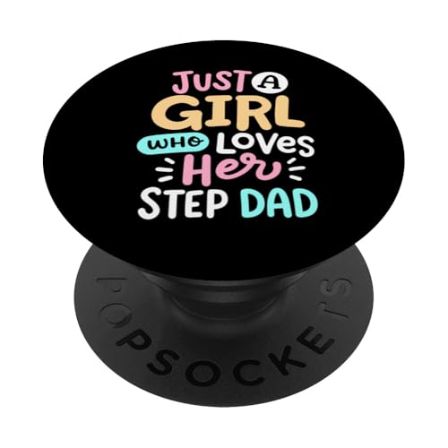 Ein Mädchen, das ihren Stiefvater liebt, süßer Vater, Tochter, Matching PopSockets Klebender PopGrip von Funny Father's Day Gear