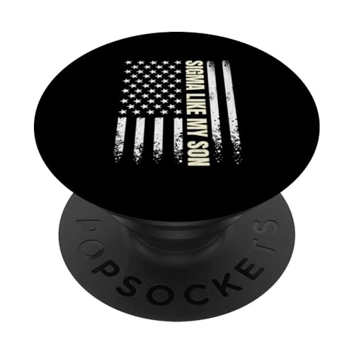 Sigma Like My Son USA Flagge Lustig Vatertag Cool Dad PopSockets Klebender PopGrip von Funny Father's Day Gear