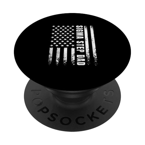 Sigma Step Dad USA Flagge Lustig Vatertag Stiefvater Männer PopSockets Klebender PopGrip von Funny Father's Day Gear