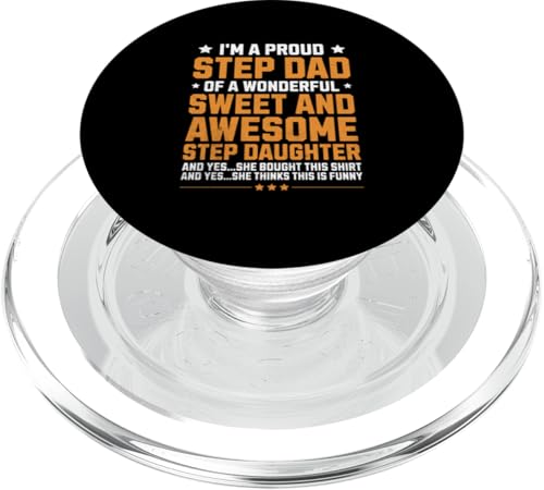Stolzer Stiefvater einer wunderbaren Stieftochter Vatertag Männer PopSockets PopGrip für MagSafe von Funny Father's Day Gear