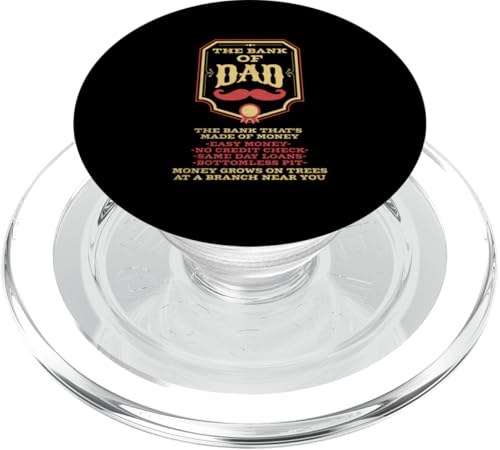 The Bank of Dad Easy Money ohne Kredit Lustiger Vatertags-Witz PopSockets PopGrip für MagSafe von Funny Father's Day Gear