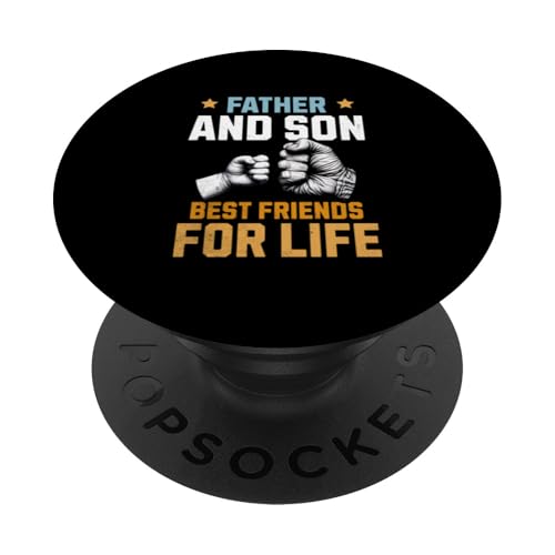 Vater und Sohn, beste Freunde fürs Leben, passend zum Vatertag PopSockets Klebender PopGrip von Funny Father's Day Gear
