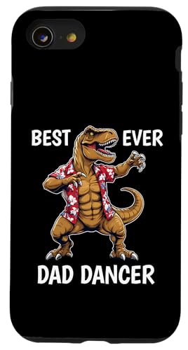 Lustiger Vatertag Papa Geburtstag Tanzender Dinosaurier Urlaub Hülle für iPhone SE (2020) / 7 / 8 von Funny Fathers Day Designs