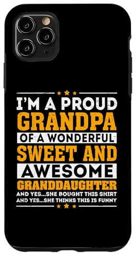 Stolzer Opa von Sweet Awesome Enkeltochter Vatertag Hülle für iPhone 11 Pro Max von Funny Fathers Day Designs