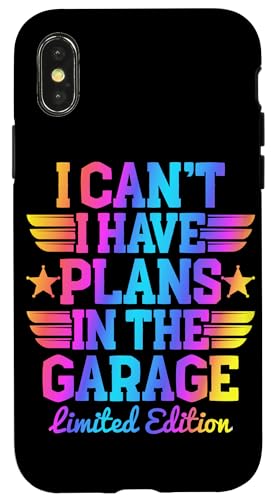 Ich kann nicht, ich habe Pläne in der Garage, Automechaniker zum Vatertag Hülle für iPhone X/XS Ich kann nicht, ich habe Pläne in der Garage, Automechaniker zum Vatertag Hülle für iPhone X/XS von Funny Fathers Day Garage Car Mechanics Husband Co.