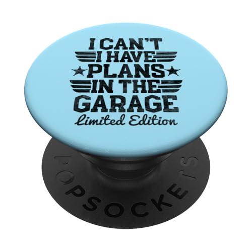 Ich kann nicht, ich habe Pläne in der Garage, Automechaniker zum Vatertag PopSockets Klebender PopGrip Ich kann nicht, ich habe Pläne in der Garage, Automechaniker zum Vatertag PopSockets Klebender PopGrip von Funny Fathers Day Garage Car Mechanics Husband Co.