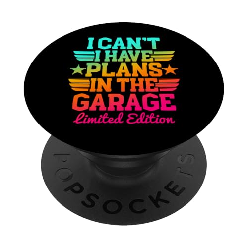 Ich kann nicht, ich habe Pläne in der Garage, Automechaniker zum Vatertag PopSockets Klebender PopGrip Ich kann nicht, ich habe Pläne in der Garage, Automechaniker zum Vatertag PopSockets Klebender PopGrip von Funny Fathers Day Garage Car Mechanics Husband Co.