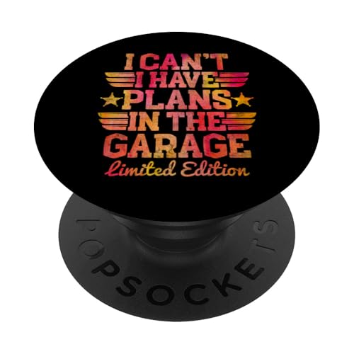 Ich kann nicht, ich habe Pläne in der Garage, Automechaniker zum Vatertag PopSockets Klebender PopGrip Ich kann nicht, ich habe Pläne in der Garage, Automechaniker zum Vatertag PopSockets Klebender PopGrip von Funny Fathers Day Garage Car Mechanics Husband Co.