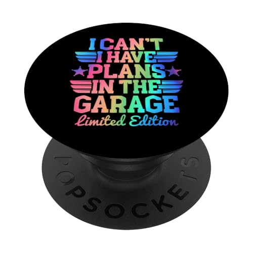 Ich kann nicht, ich habe Pläne in der Garage, Automechaniker zum Vatertag PopSockets Klebender PopGrip Ich kann nicht, ich habe Pläne in der Garage, Automechaniker zum Vatertag PopSockets Klebender PopGrip von Funny Fathers Day Garage Car Mechanics Husband Co.