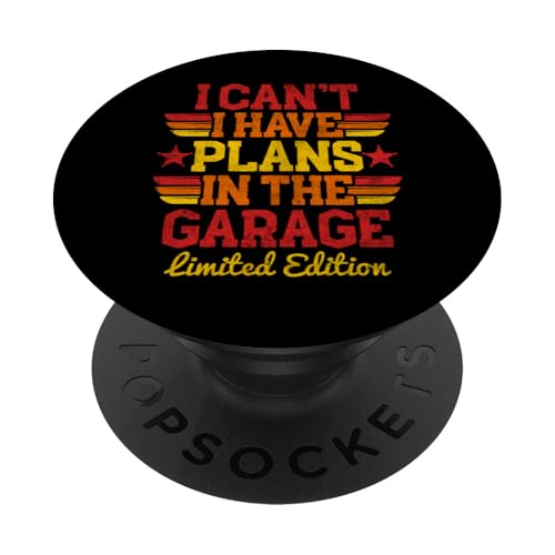 Ich kann nicht, ich habe Pläne in der Garage, Automechaniker zum Vatertag PopSockets Klebender PopGrip Ich kann nicht, ich habe Pläne in der Garage, Automechaniker zum Vatertag PopSockets Klebender PopGrip von Funny Fathers Day Garage Car Mechanics Husband Co.