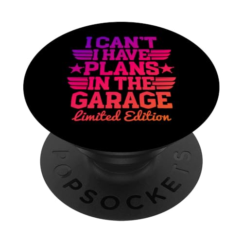 Ich kann nicht, ich habe Pläne in der Garage, Automechaniker zum Vatertag PopSockets Klebender PopGrip Ich kann nicht, ich habe Pläne in der Garage, Automechaniker zum Vatertag PopSockets Klebender PopGrip von Funny Fathers Day Garage Car Mechanics Husband Co.
