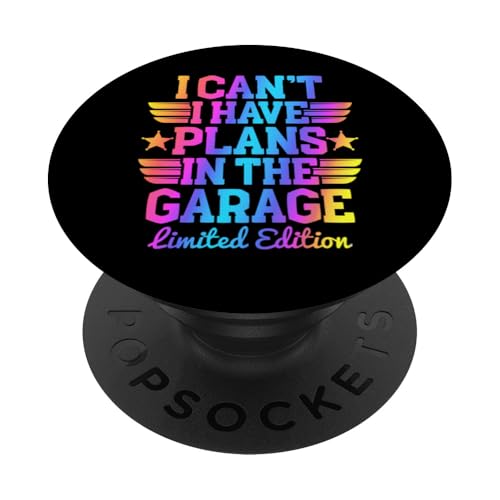 Ich kann nicht, ich habe Pläne in der Garage, Automechaniker zum Vatertag PopSockets Klebender PopGrip Ich kann nicht, ich habe Pläne in der Garage, Automechaniker zum Vatertag PopSockets Klebender PopGrip von Funny Fathers Day Garage Car Mechanics Husband Co.