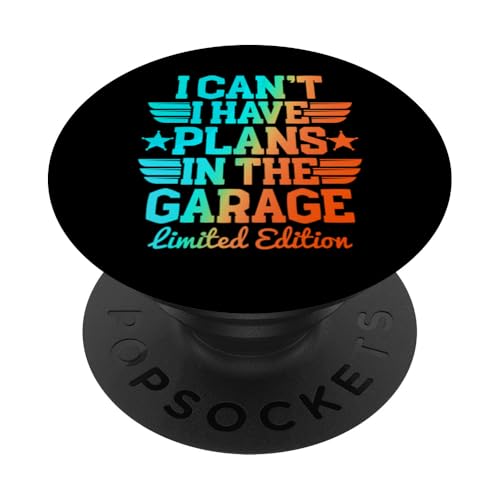 Ich kann nicht, ich habe Pläne in der Garage, Automechaniker zum Vatertag PopSockets Klebender PopGrip Ich kann nicht, ich habe Pläne in der Garage, Automechaniker zum Vatertag PopSockets Klebender PopGrip von Funny Fathers Day Garage Car Mechanics Husband Co.