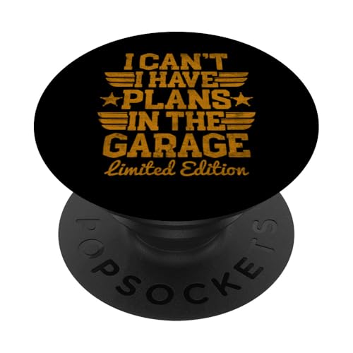 Ich kann nicht, ich habe Pläne in der Garage, Automechaniker zum Vatertag PopSockets Klebender PopGrip von Funny Fathers Day Garage Car Mechanics Husband Co.