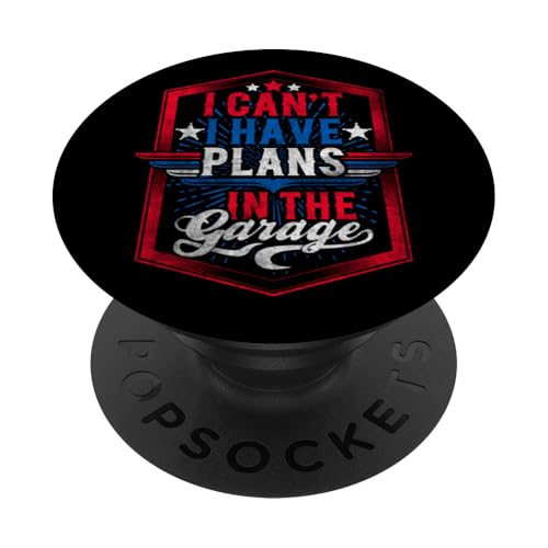 Ich kann nicht, ich habe Pläne in der Garage, Automechaniker zum Vatertag PopSockets Klebender PopGrip Ich kann nicht, ich habe Pläne in der Garage, Automechaniker zum Vatertag PopSockets Klebender PopGrip von Funny Fathers Day Garage Car Mechanics Husband Co.