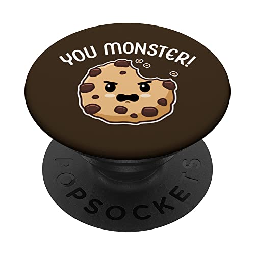 Du Monster! Cookie Eater Süße Kawaiikekse Love Sweets PopSockets mit austauschbarem PopGrip von Funny Food Pun Wordplay Cute and Adorable Food