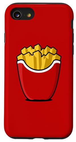 Süßer Pommes-Frites-Charakter. Köstliche Fast-Food-Pommes. Hülle für iPhone SE (2020) / 7 / 8 von Funny Food Pun Wordplay Cute and Adorable Food