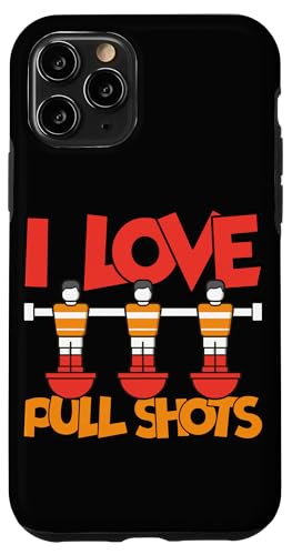 Ich liebe Pull Shots Hülle für iPhone 11 Pro von Funny Foosball Player Soccer Joke