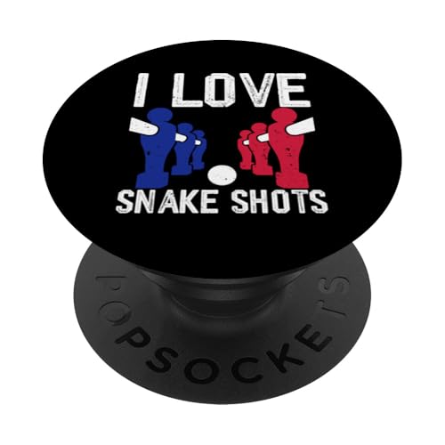 Ich liebe Snake Shots PopSockets Klebender PopGrip Ich liebe Snake Shots PopSockets Klebender PopGrip von Funny Foosball Player Soccer Joke