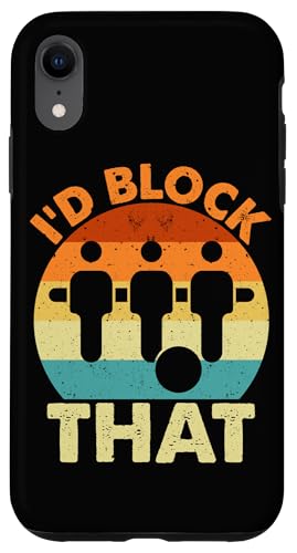 Ich würde das blockieren Hülle für iPhone XR von Funny Foosball Player Soccer Joke