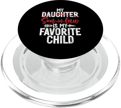 Mein Schwiegersohn ist mein Lieblingskind, das im Retro-Stil ersetzt wurde PopSockets PopGrip für MagSafe von Funny Gifts For Son In Law Graphic