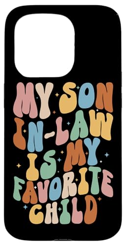 Mein Schwiegersohn ist mein Lieblingskind Familie Retro Humor Groovy Hülle für iPhone 15 Pro Mein Schwiegersohn ist mein Lieblingskind Familie Retro Humor Groovy Hülle für iPhone 15 Pro von Funny Gifts For Son In Law Graphic