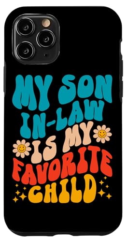 Mein Schwiegersohn ist mein Lieblingskind Familienhumor Retro Groovy Hülle für iPhone 11 Pro Mein Schwiegersohn ist mein Lieblingskind Familienhumor Retro Groovy Hülle für iPhone 11 Pro von Funny Gifts For Son In Law Graphic