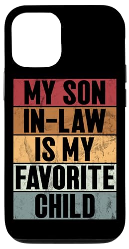 Mein Schwiegersohn ist mein Lieblingskind Familienhumor Retro Hülle für iPhone 12/12 Pro Mein Schwiegersohn ist mein Lieblingskind Familienhumor Retro Hülle für iPhone 12/12 Pro von Funny Gifts For Son In Law Graphic
