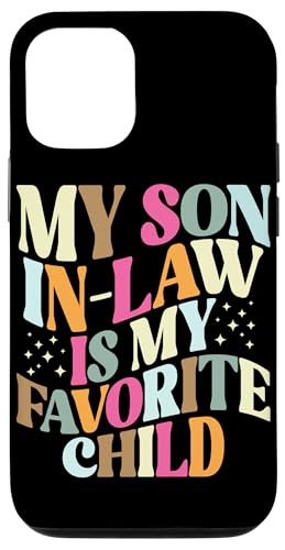 Mein Schwiegersohn ist mein Lieblingskind Familienhumor Retro Hülle für iPhone 12/12 Pro Mein Schwiegersohn ist mein Lieblingskind Familienhumor Retro Hülle für iPhone 12/12 Pro von Funny Gifts For Son In Law Graphic