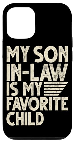 Mein Schwiegersohn ist mein Lieblingskind Familienhumor Retro Hülle für iPhone 12/12 Pro Mein Schwiegersohn ist mein Lieblingskind Familienhumor Retro Hülle für iPhone 12/12 Pro von Funny Gifts For Son In Law Graphic
