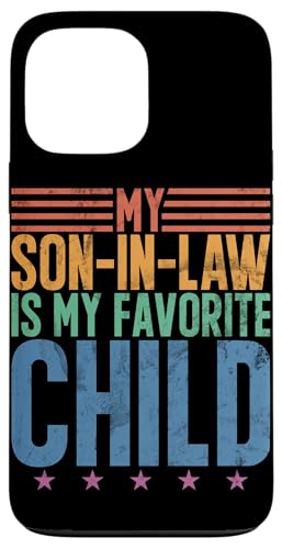Mein Schwiegersohn ist mein Lieblingskind Familienhumor Retro Hülle für iPhone 13 Pro Max von Funny Gifts For Son In Law Graphic