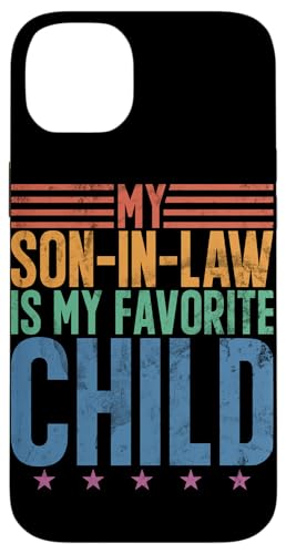 Mein Schwiegersohn ist mein Lieblingskind Familienhumor Retro Hülle für iPhone 14 Plus Mein Schwiegersohn ist mein Lieblingskind Familienhumor Retro Hülle für iPhone 14 Plus von Funny Gifts For Son In Law Graphic