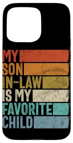Mein Schwiegersohn ist mein Lieblingskind Familienhumor Retro Hülle für iPhone 15 Pro Max Mein Schwiegersohn ist mein Lieblingskind Familienhumor Retro Hülle für iPhone 15 Pro Max von Funny Gifts For Son In Law Graphic