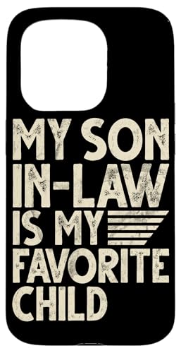 Mein Schwiegersohn ist mein Lieblingskind Familienhumor Retro Hülle für iPhone 15 Pro Mein Schwiegersohn ist mein Lieblingskind Familienhumor Retro Hülle für iPhone 15 Pro von Funny Gifts For Son In Law Graphic