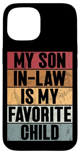 Mein Schwiegersohn ist mein Lieblingskind Familienhumor Retro Hülle für iPhone 15 Mein Schwiegersohn ist mein Lieblingskind Familienhumor Retro Hülle für iPhone 15 von Funny Gifts For Son In Law Graphic