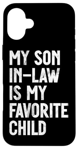 Mein Schwiegersohn ist mein Lieblingskind Familienhumor Retro Hülle für iPhone 16 Plus Mein Schwiegersohn ist mein Lieblingskind Familienhumor Retro Hülle für iPhone 16 Plus von Funny Gifts For Son In Law Graphic