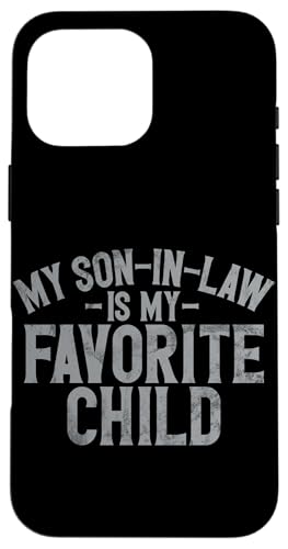 Mein Schwiegersohn ist mein Lieblingskind Familienhumor Retro Hülle für iPhone 16 Pro Max Mein Schwiegersohn ist mein Lieblingskind Familienhumor Retro Hülle für iPhone 16 Pro Max von Funny Gifts For Son In Law Graphic