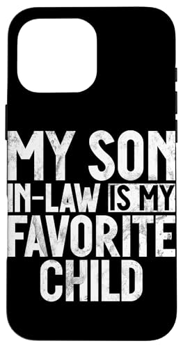 Mein Schwiegersohn ist mein Lieblingskind Familienhumor Retro Hülle für iPhone 16 Pro Max Mein Schwiegersohn ist mein Lieblingskind Familienhumor Retro Hülle für iPhone 16 Pro Max von Funny Gifts For Son In Law Graphic