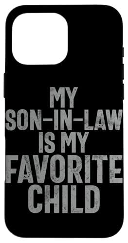 Mein Schwiegersohn ist mein Lieblingskind Familienhumor Retro Hülle für iPhone 16 Pro Max Mein Schwiegersohn ist mein Lieblingskind Familienhumor Retro Hülle für iPhone 16 Pro Max von Funny Gifts For Son In Law Graphic