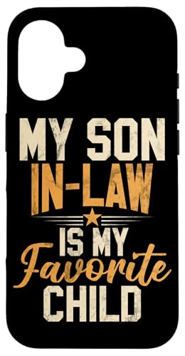 Mein Schwiegersohn ist mein Lieblingskind Familienhumor Retro Hülle für iPhone 16 Mein Schwiegersohn ist mein Lieblingskind Familienhumor Retro Hülle für iPhone 16 von Funny Gifts For Son In Law Graphic