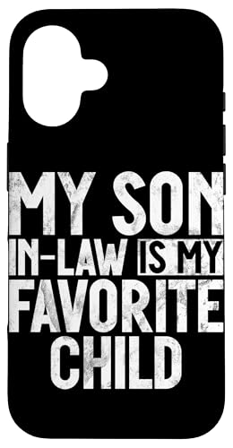 Mein Schwiegersohn ist mein Lieblingskind Familienhumor Retro Hülle für iPhone 16 Mein Schwiegersohn ist mein Lieblingskind Familienhumor Retro Hülle für iPhone 16 von Funny Gifts For Son In Law Graphic