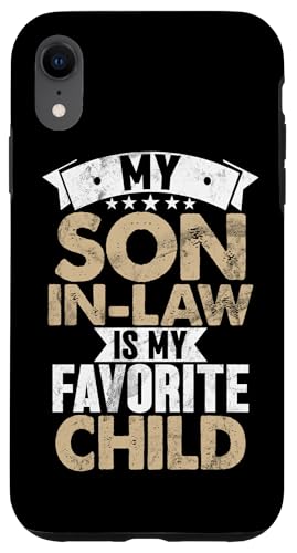 Mein Schwiegersohn ist mein Lieblingskind Familienhumor Retro Hülle für iPhone XR Mein Schwiegersohn ist mein Lieblingskind Familienhumor Retro Hülle für iPhone XR von Funny Gifts For Son In Law Graphic